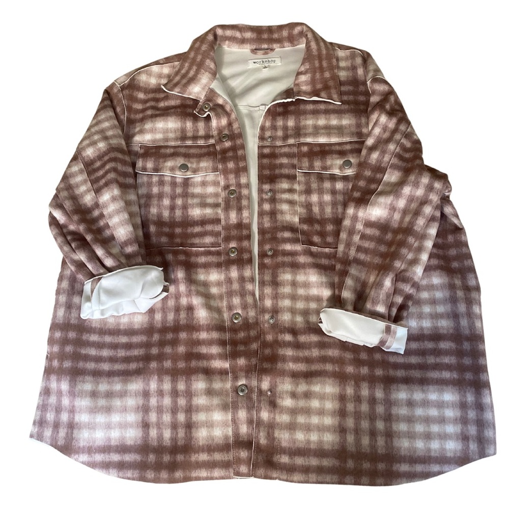 Workshop Republic Clothing Faux Leather Soft Shacket